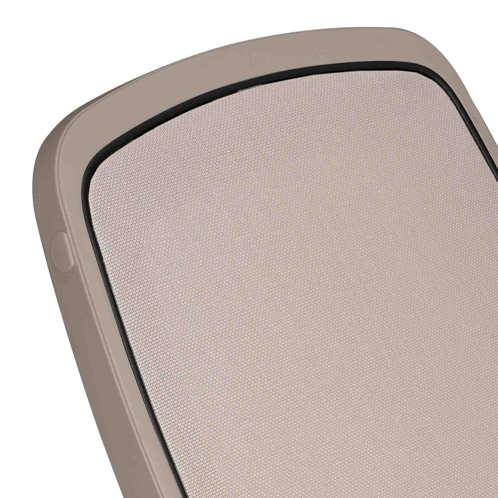 Solseng Alfa med soltak plast/textilen 194x71 cm taupe nærbilde av soltak