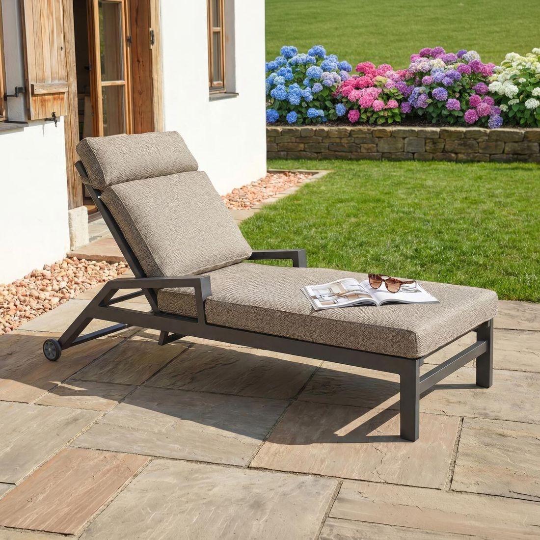 Solseng Avena regulerbar aluminium 199x77 cm bakside