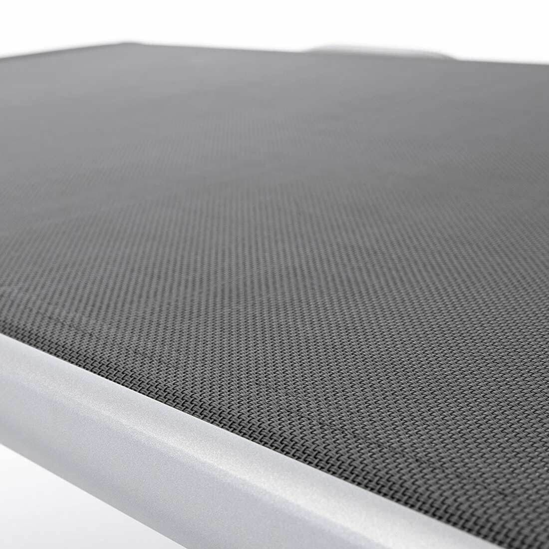 Solseng Basic Plus aluminium/textilen 202x70 cm sideprofil