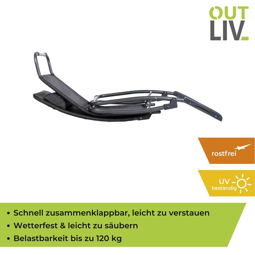 Solseng Brada aluminium/textilen sammenleggbar 185 cm anthrazit farge