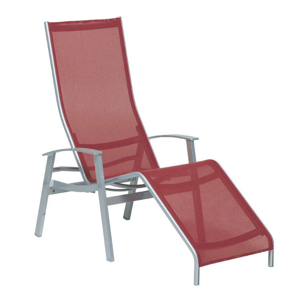 Solseng California TOP aluminium/textilen sølv/bordeaux for terrasse og uterom