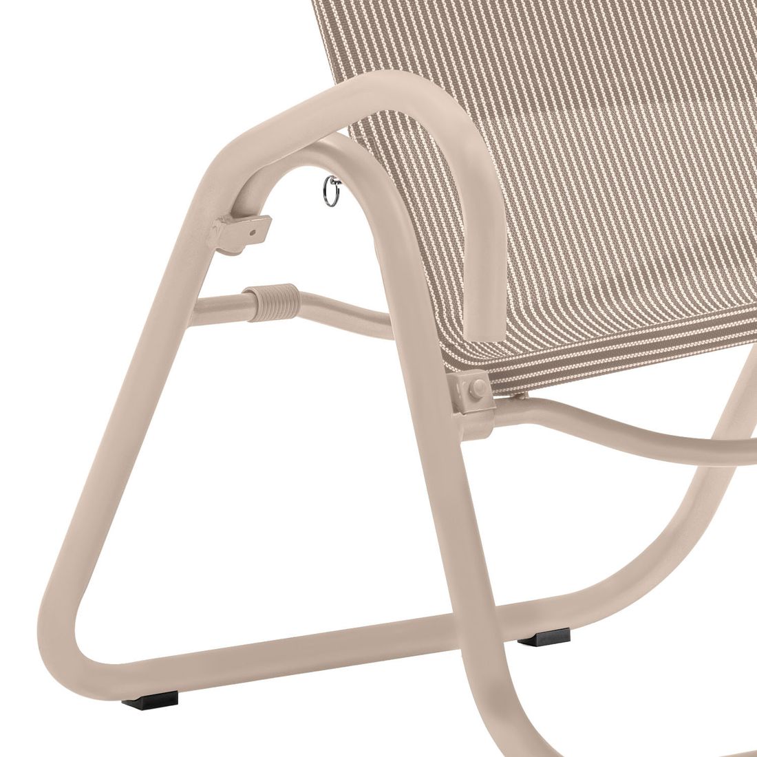 Montert solseng Calypso sammenleggbar stål/textilen i hage med relaxfunksjon