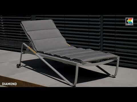 Solseng Diamond aluminium/textilen 200x82 cm forfra