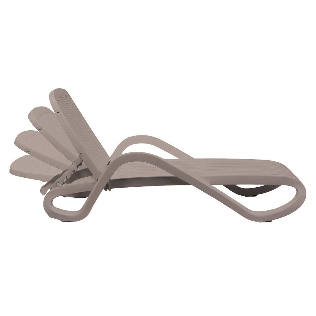 Solseng Eden plast stabelbar 71x195 cm taupe stabelbar funksjon