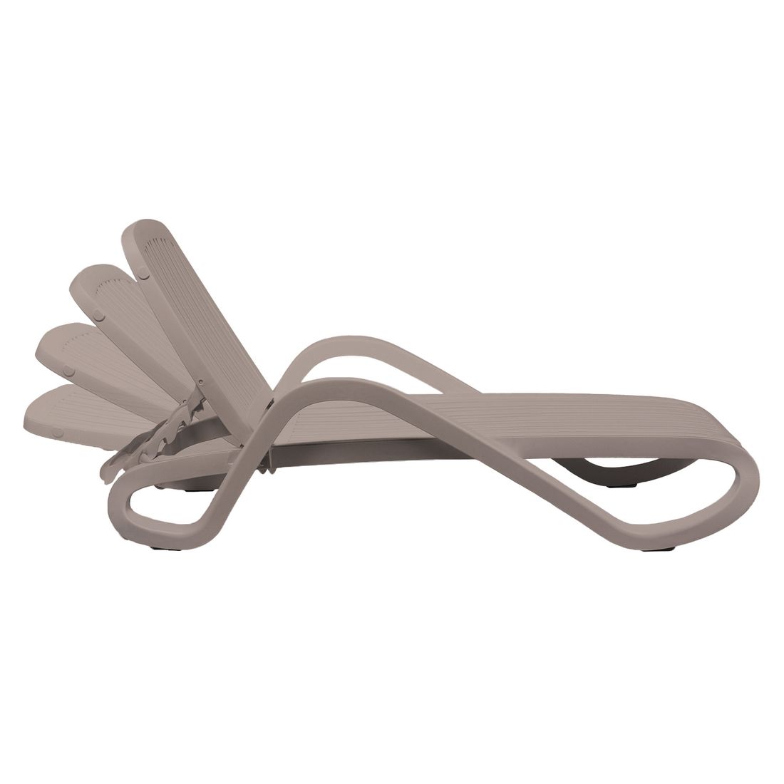 Solseng Eden plast stabelbar 71x195 cm taupe stabelbar funksjon