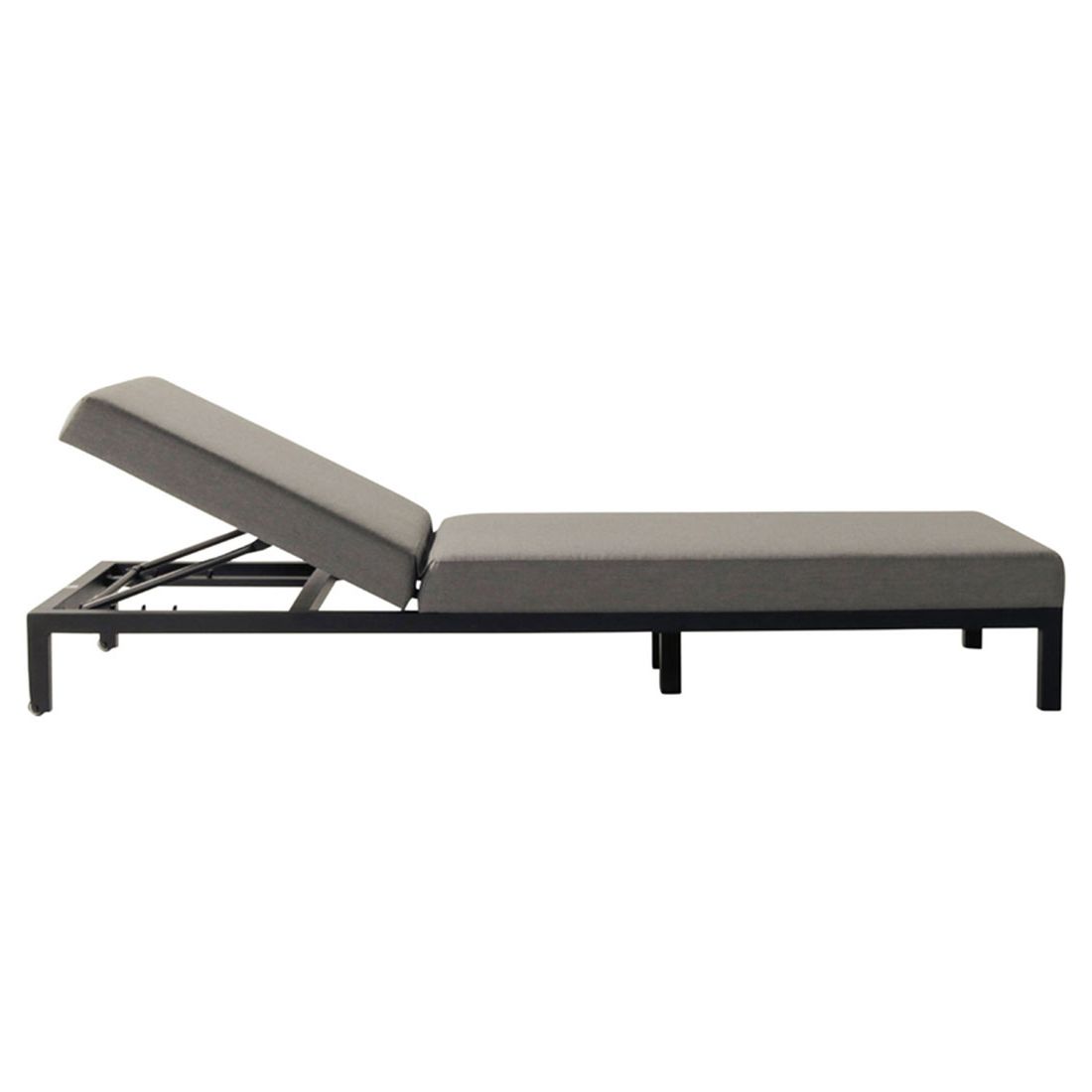 Montert solseng Eva aluminium/Sunbrella justerbar 195x70 cm i hage
