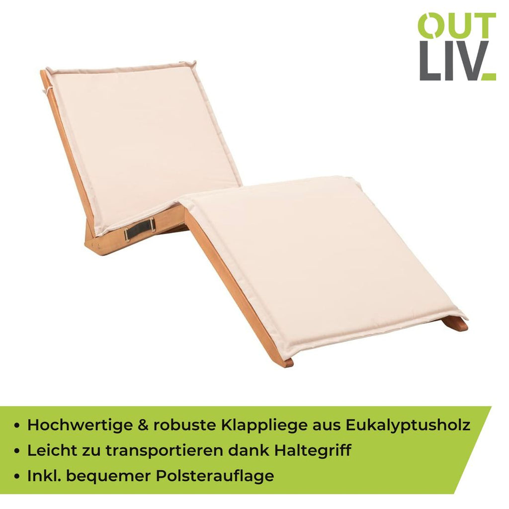 Solseng Florida eukalyptus sammenleggbar 170x60 cm - OUTLIV.