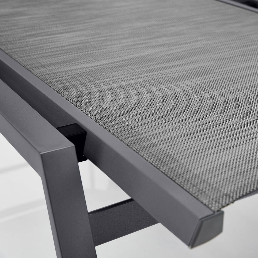 Solseng Forma II aluminium/textilen 202x73 cm med justerbar rygg