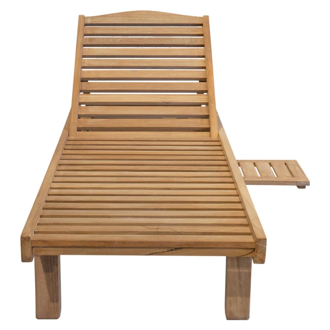 Solseng Italy teak 205x90 cm regulerbar rygg hjul for enkel flytting