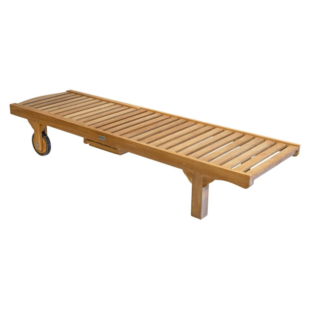 Solseng Italy teak 205x90 cm regulerbar rygg justerbar ryggstøtte
