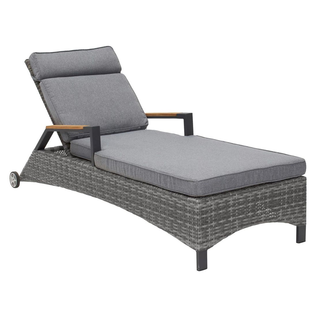 Solseng Keramo justerbar aluminium/polyrotting 203x68 cm front