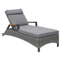 Solseng Keramo justerbar aluminium/polyrotting 203x68 cm front