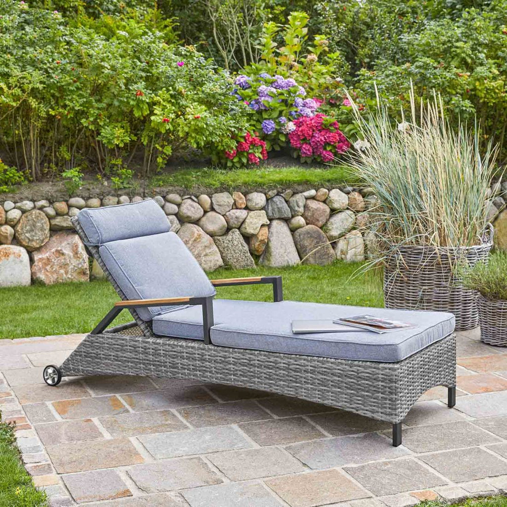 Solseng Keramo justerbar aluminium/polyrotting 203x68 cm bakside