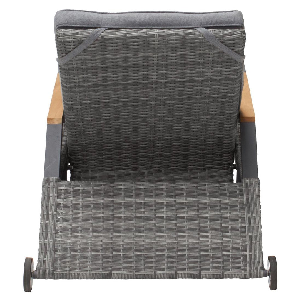 Solseng Keramo justerbar aluminium/polyrotting 203x68 cm montert i hage