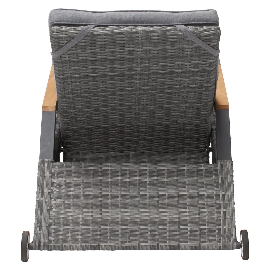 Solseng Keramo justerbar aluminium/polyrotting 203x68 cm montert i hage