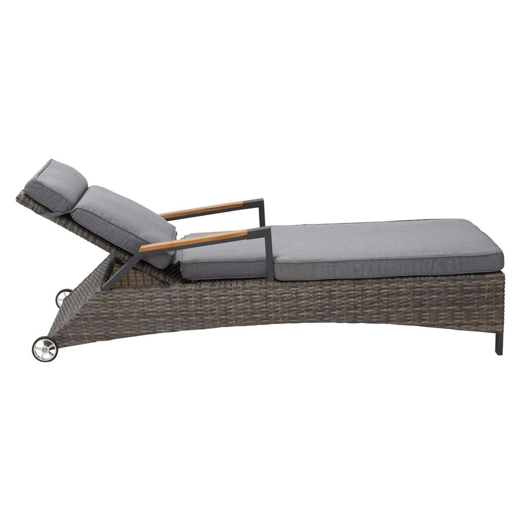 Solseng Keramo justerbar aluminium/polyrotting 203x68 cm justerbar rygg