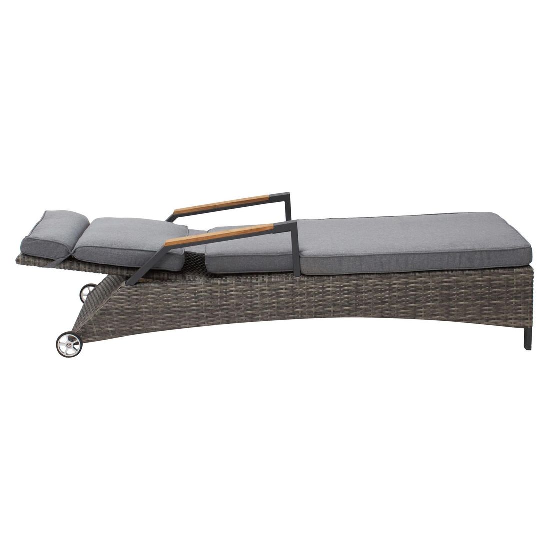 Solseng Keramo justerbar aluminium/polyrotting 203x68 cm pute detalj