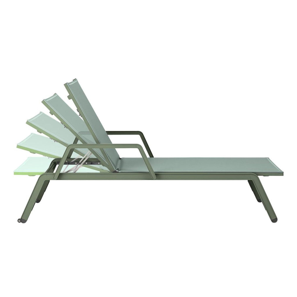 Solseng Latitude aluminium/textilen 194x76 cm montert