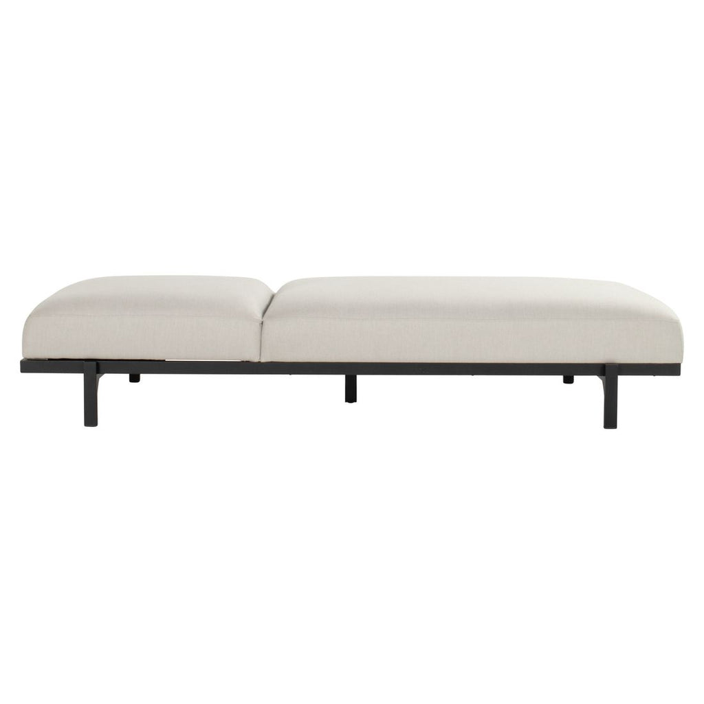 Nærbilde av justerbar ryggstøtte på Solseng Lucas aluminium/Sunbrella 205x85 cm