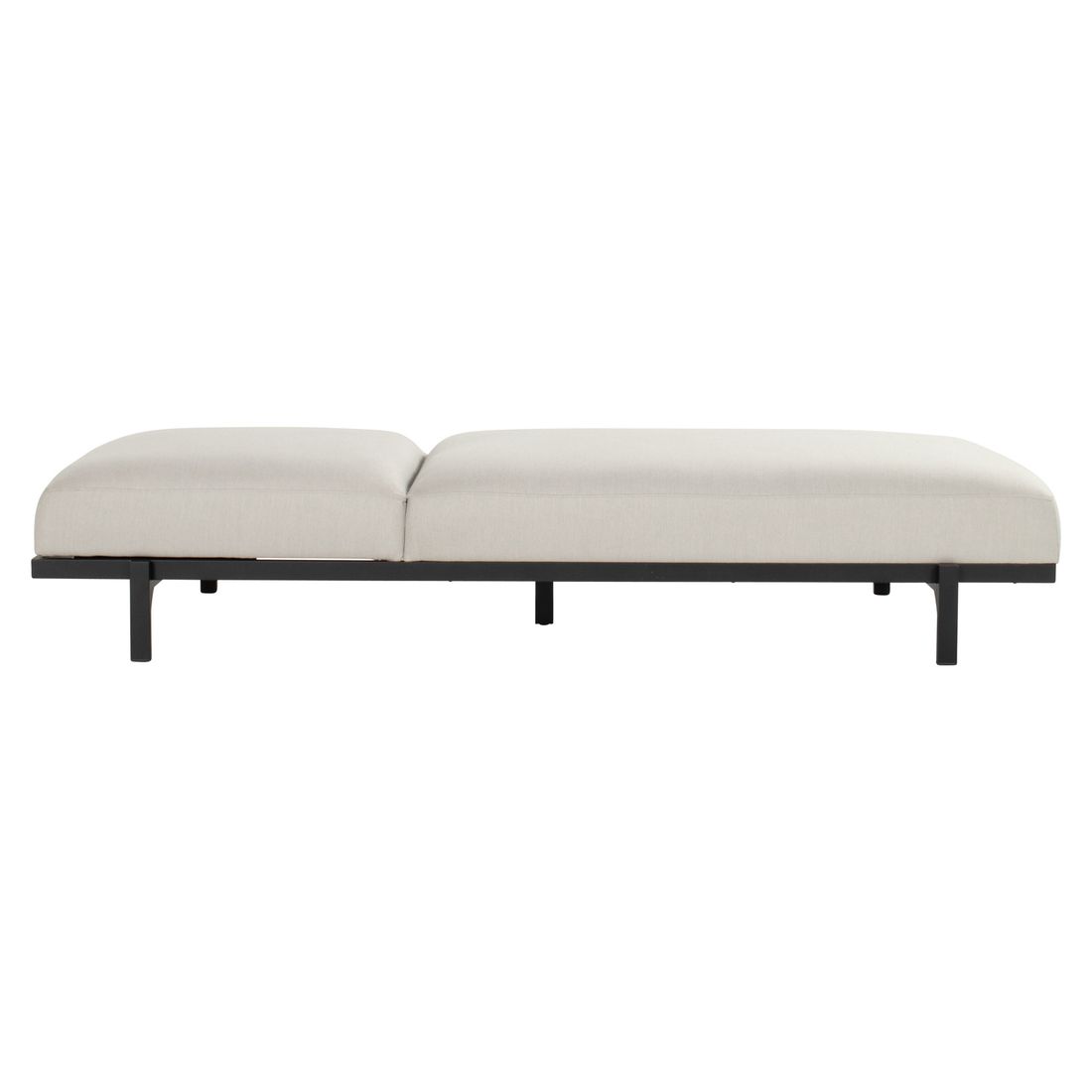 Nærbilde av justerbar ryggstøtte på Solseng Lucas aluminium/Sunbrella 205x85 cm