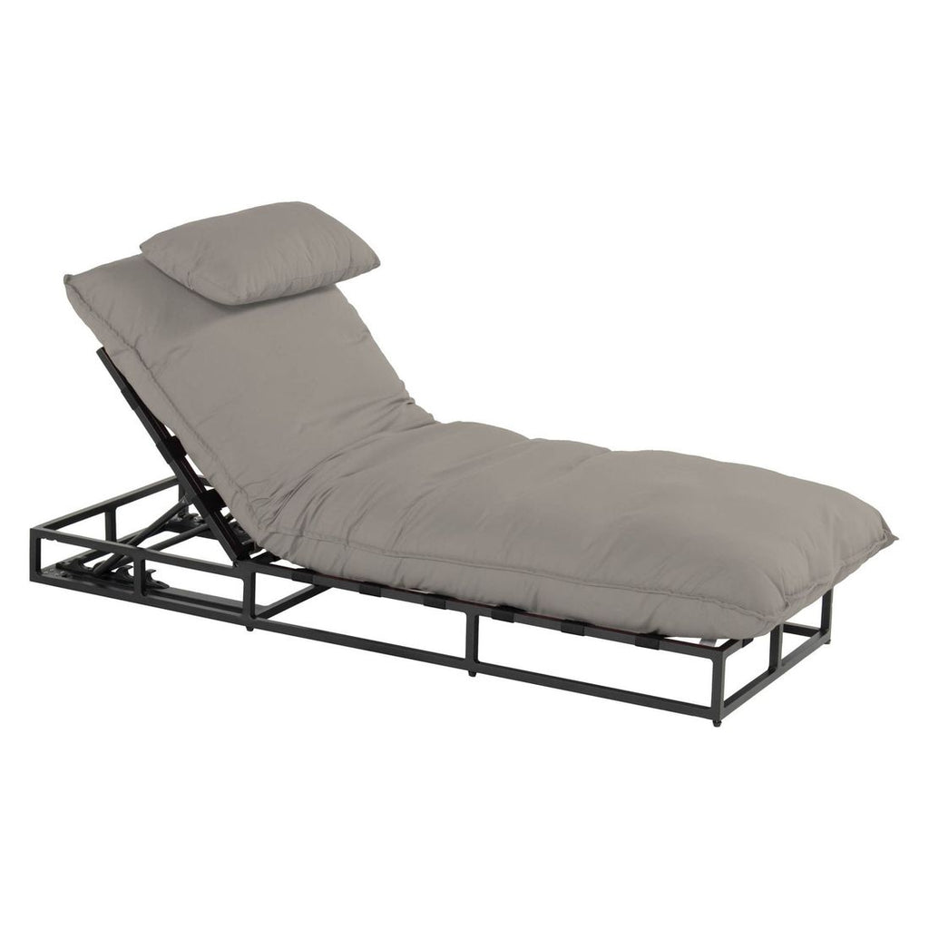 Solseng Lunen justerbar aluminium/Sunbrella 196x80 cm forfra
