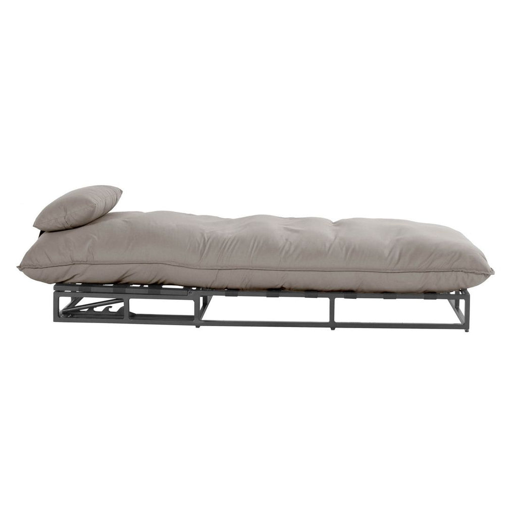 Nærbilde av hjul på Solseng Lunen justerbar aluminium/Sunbrella 196x80 cm