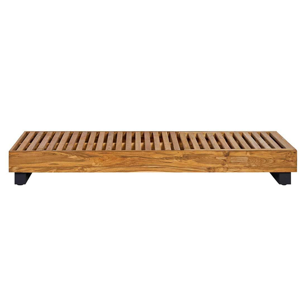 Solseng Madrid resirkulert teak/olefin 65x200 cm materiale detalj