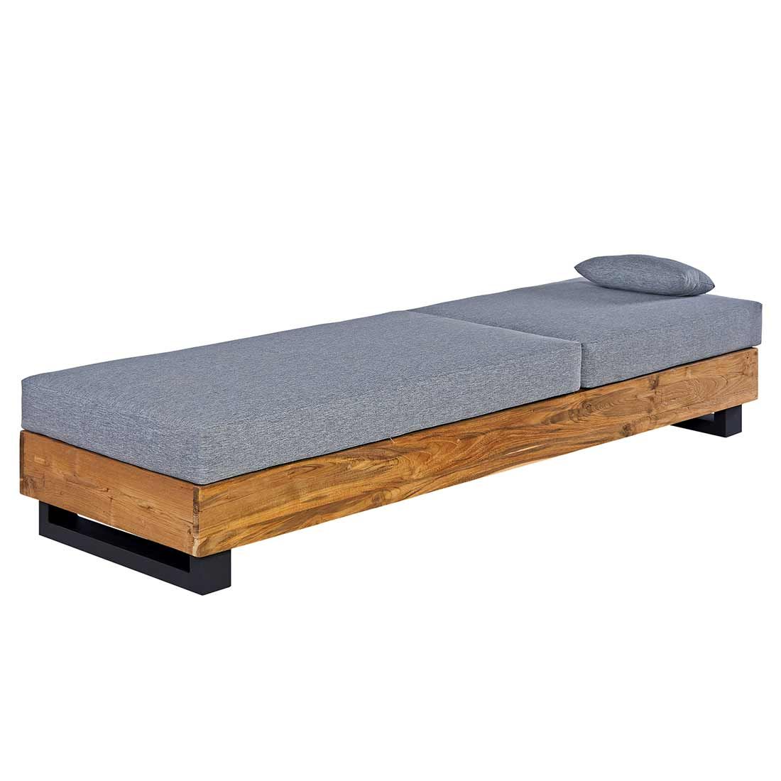 Solseng Madrid resirkulert teak/olefin 65x200 cm bakside