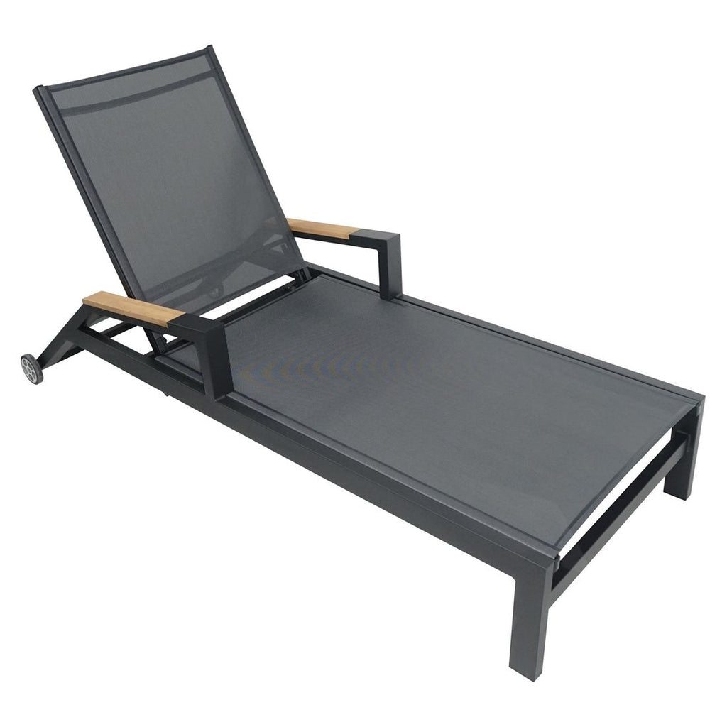 Solseng Melbourne justerbar aluminium og textilen 199 cm - OUTLIV forfra