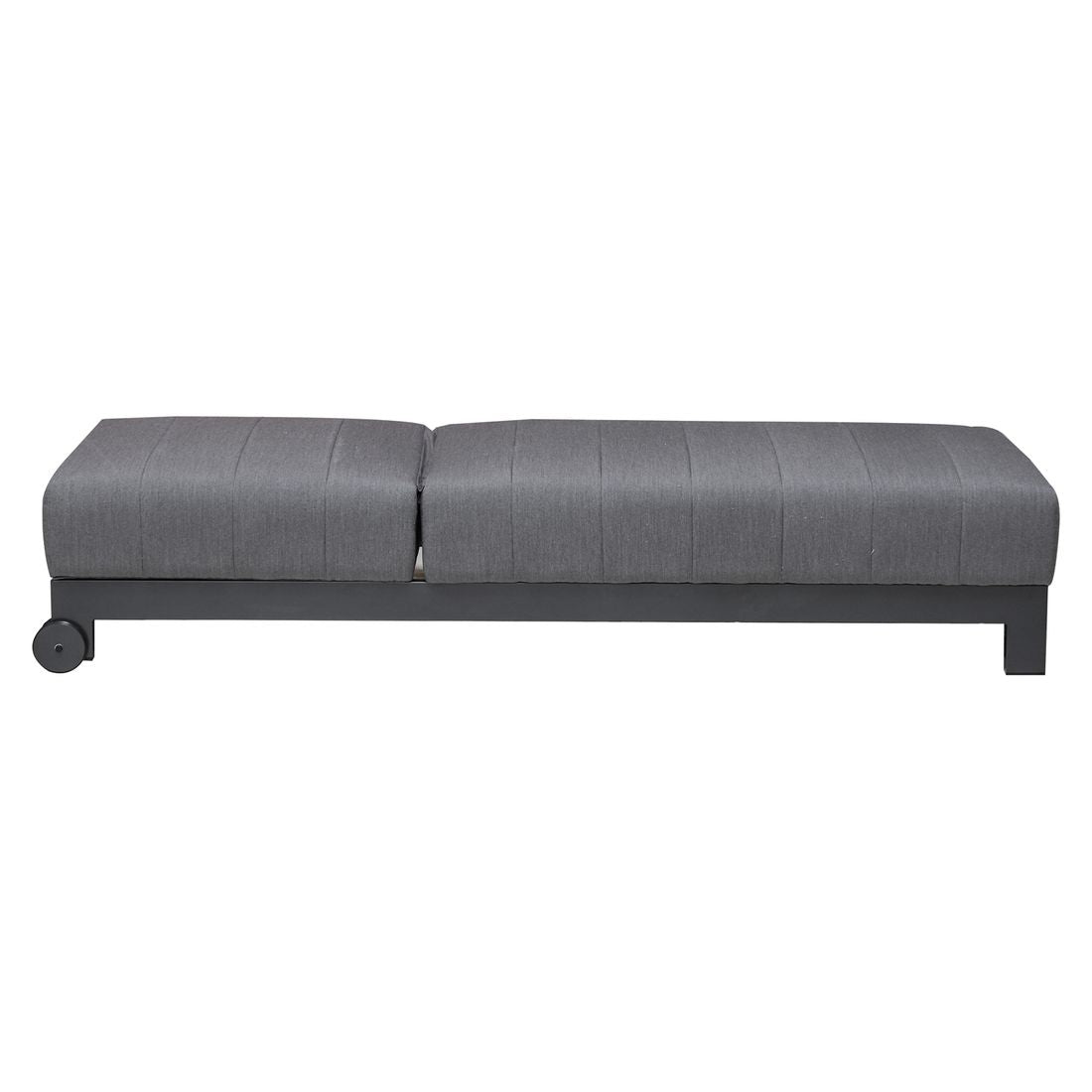 Nærbilde av Sunbrella stoff på Solseng Miami aluminium/Sunbrella 202x68 cm