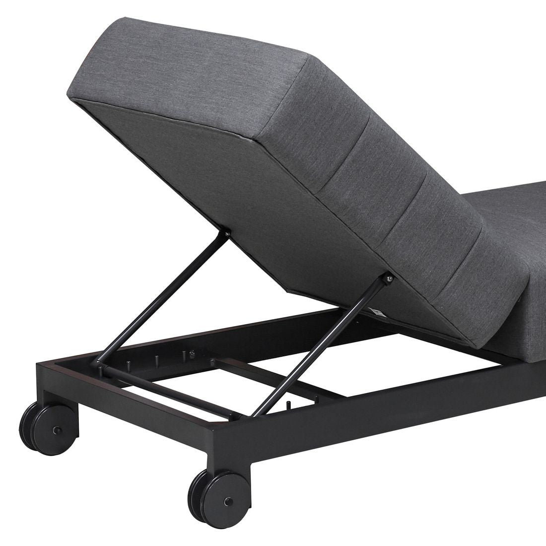 Hjul på Solseng Miami aluminium/Sunbrella 202x68 cm for enkel flytting