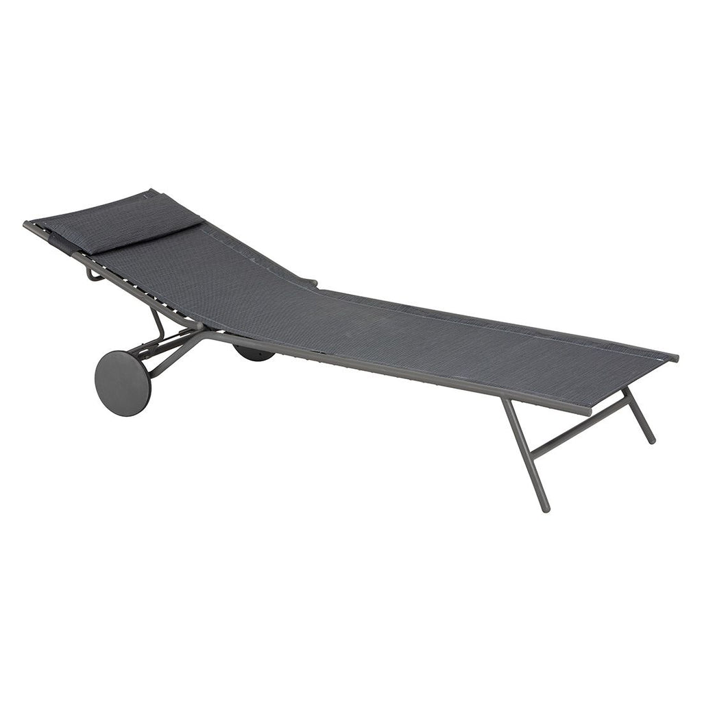 Solseng Miami II stål/Batyline 77x198 cm justerbar ryggstøtte