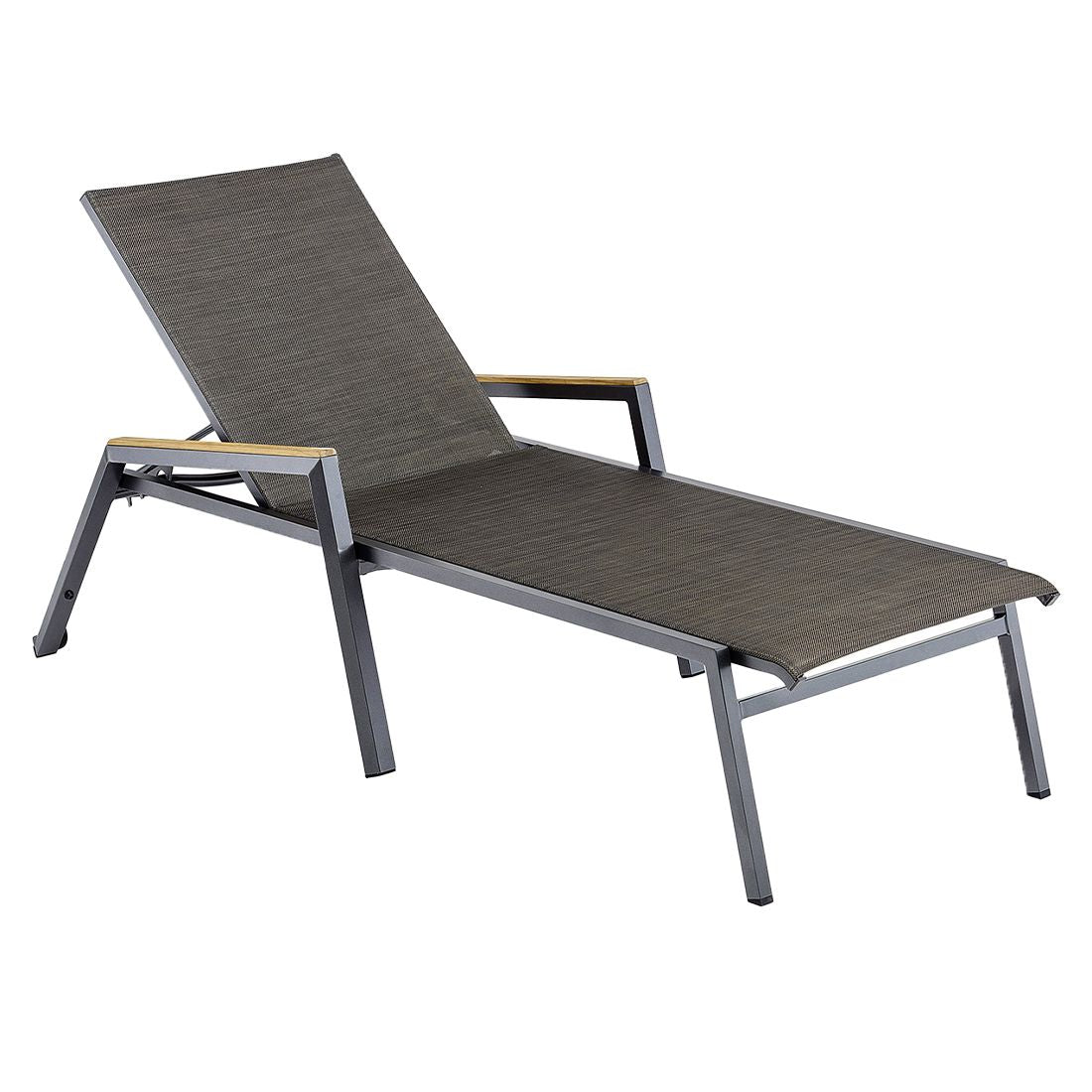 Solseng Ocean Skid aluminium/utestoff 75x200 cm bakside