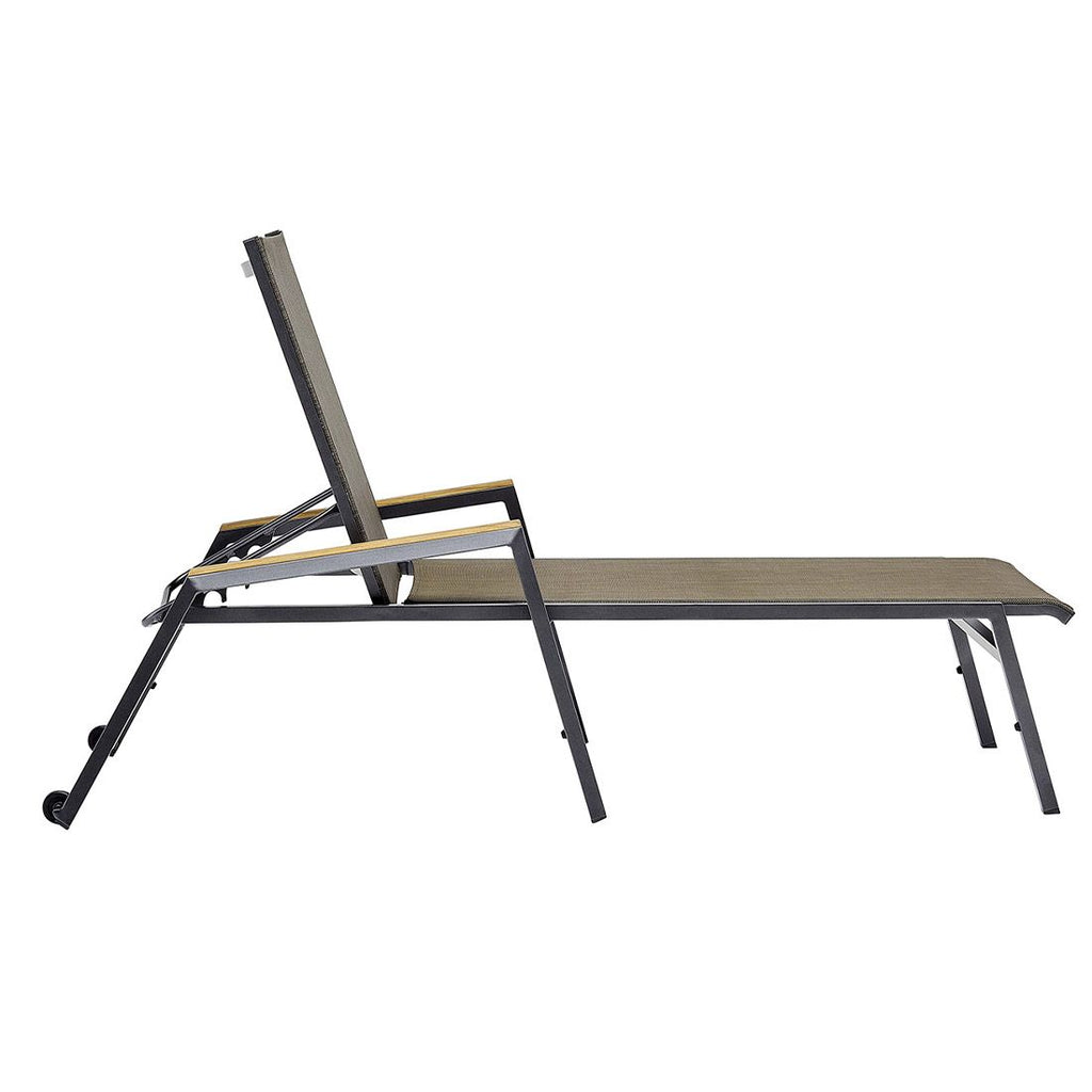 Solseng Ocean Skid aluminium/utestoff 75x200 cm nærbilde av hjul