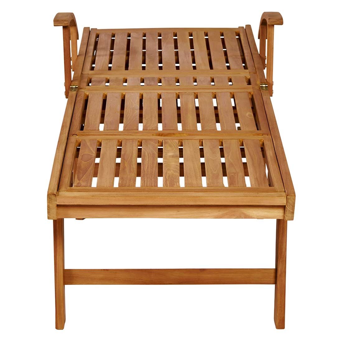 Sammenleggbar mekanisme på Solseng Ontario sammenleggbar teak 61x196 cm