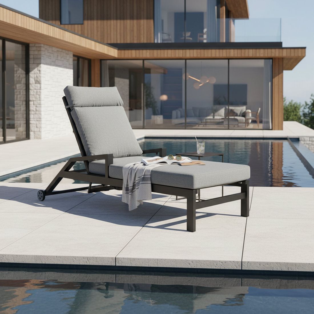 Solseng Perth justerbar aluminium/polyester forfra