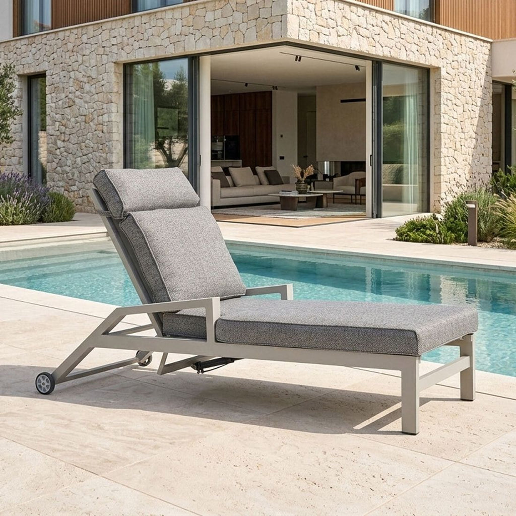 Solseng Perth justerbar aluminium og polyester 190 cm bakside