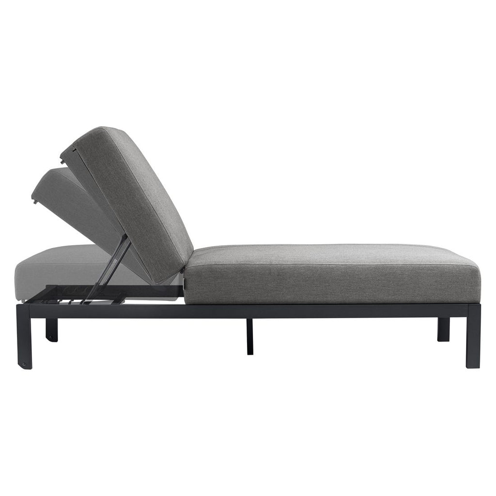 Solseng Pure justerbar aluminium/Sunbrella 195x70 cm - Kettler med hjul
