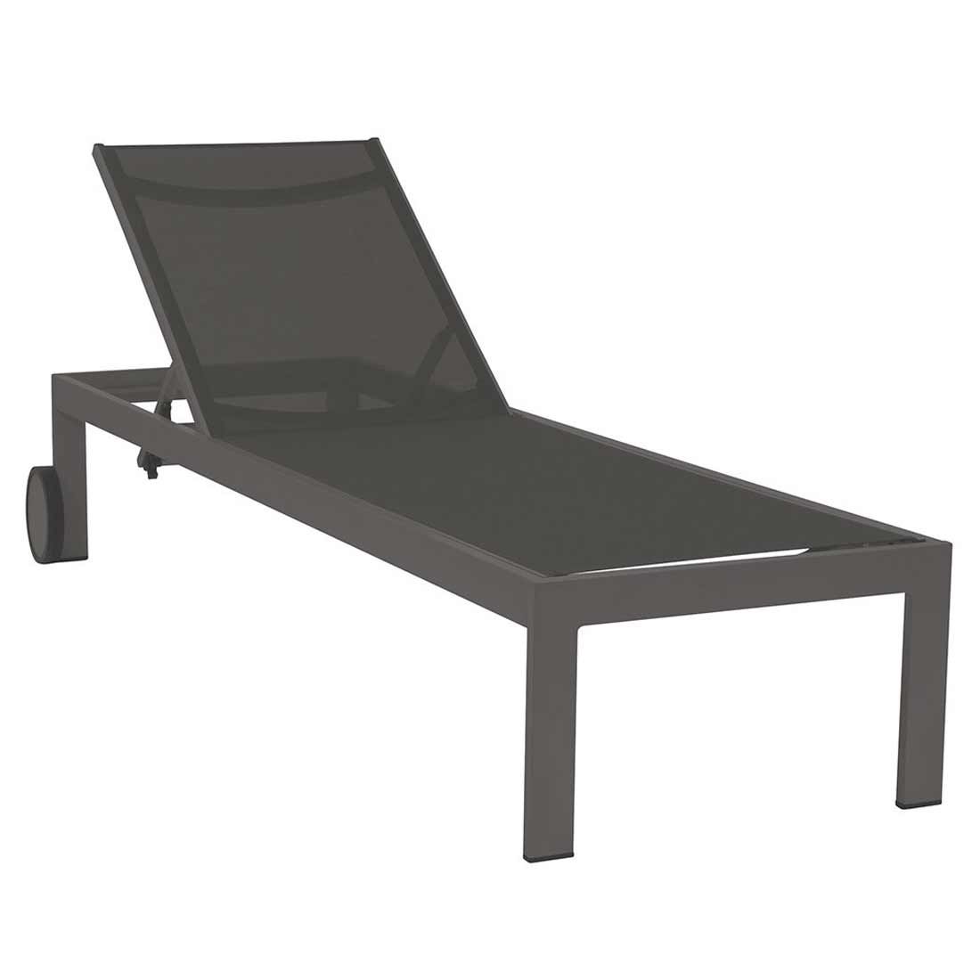 Solseng Rimini aluminium/textilen justerbar 198x60 cm forfra