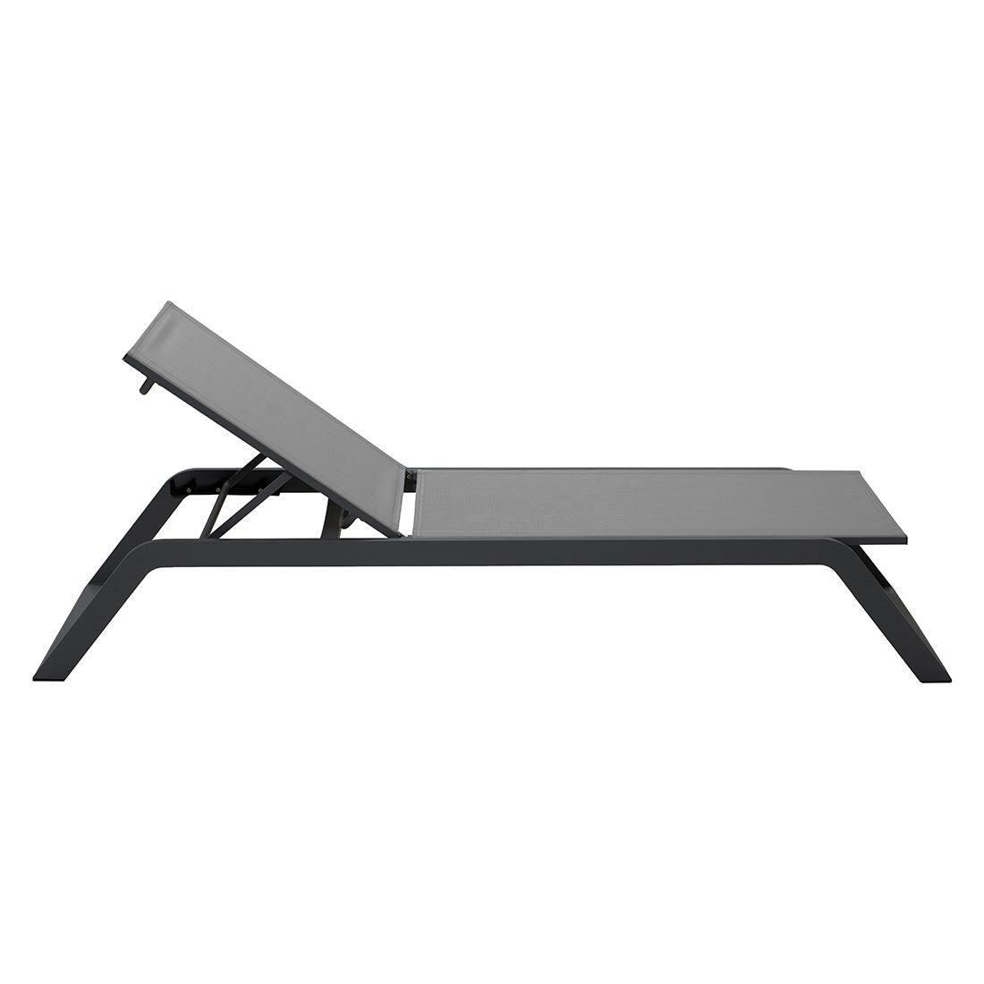 Nærbilde av tekstilene på Solseng Siesta justerbar aluminium/Cane-line Tex