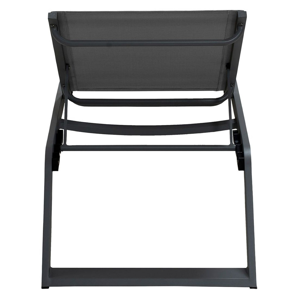 Solseng Siesta justerbar aluminium/Cane-line Tex i liggende posisjon