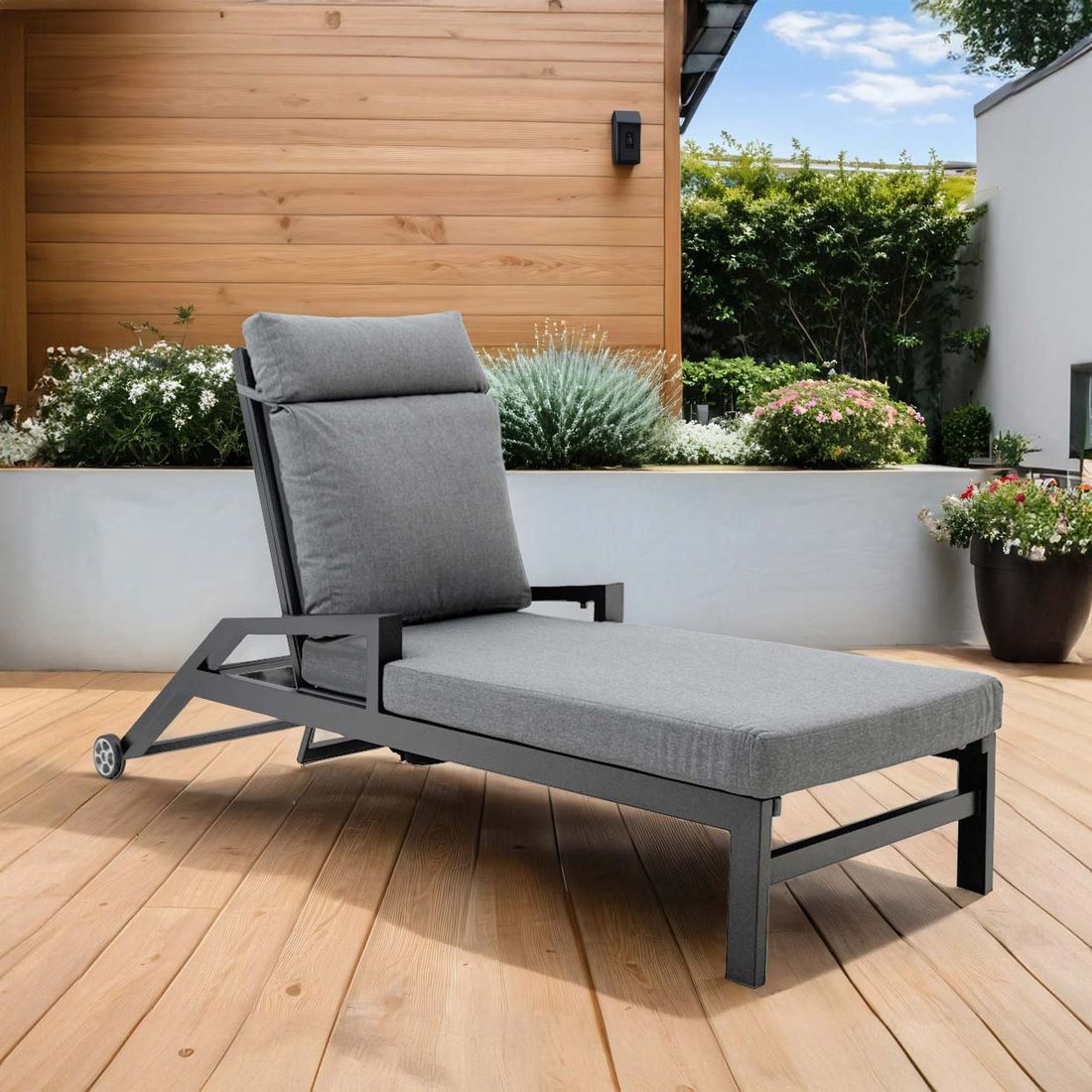 Solseng Sondrino aluminium justerbar 199x77 cm bakside