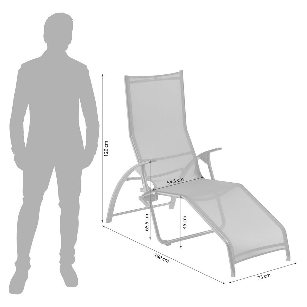 Solseng Tampa justerbar aluminium textilen antrasitt foldet sammen