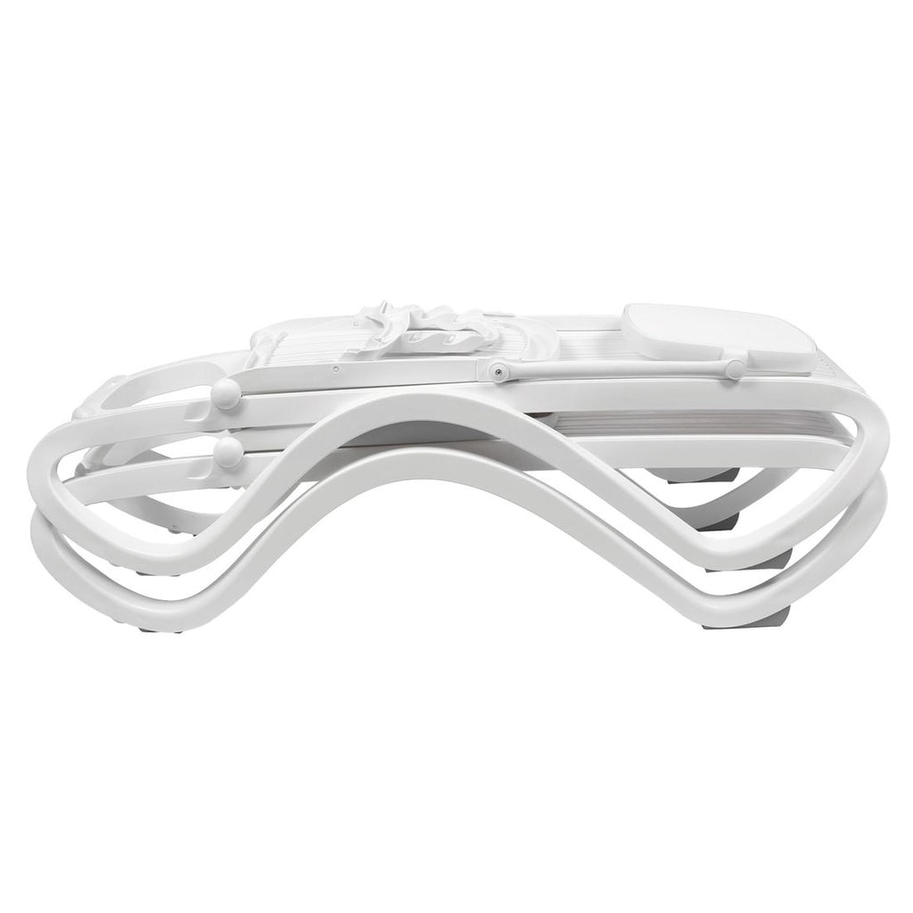 Montert Solseng Tropico plast stabelbar 194,5 cm hvit i hage