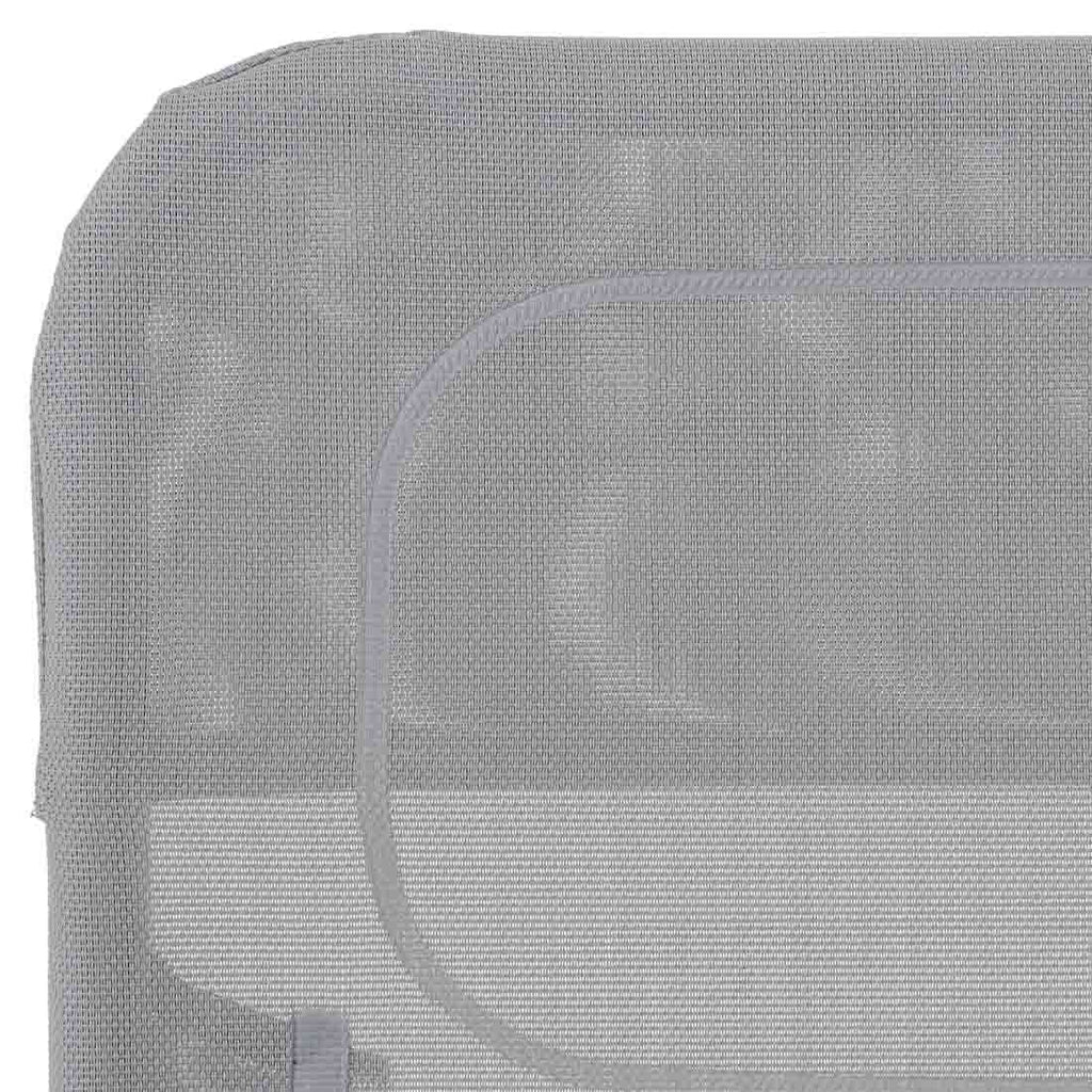 Detalj av feste og hengsler på solseng Anco stål/textilen antrasitt/lysgrå