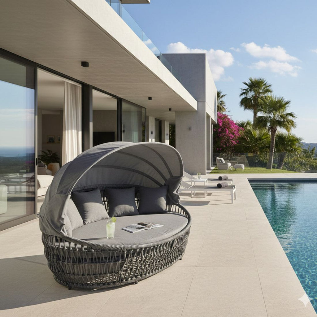 Solsengøy Bari aluminium/tau 200x144 cm - LC Garden