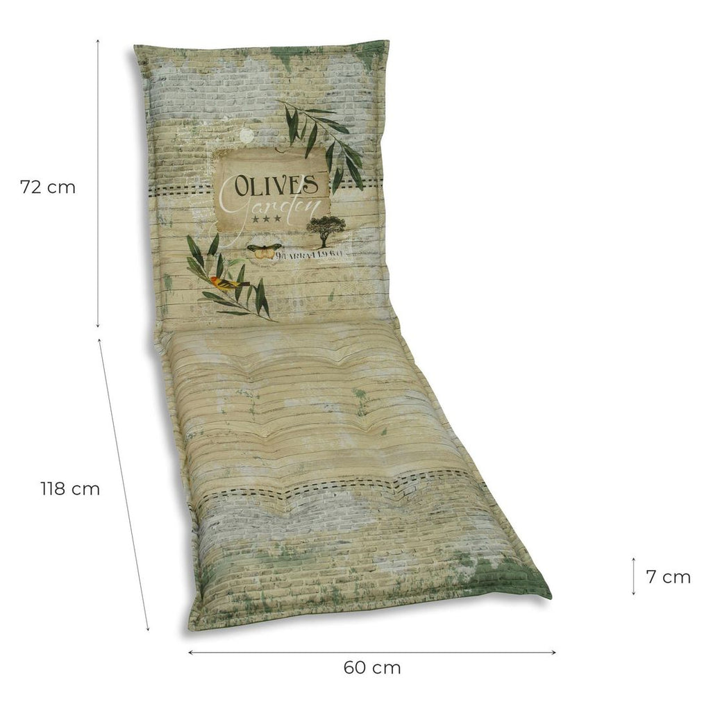Solsengpute 190x60 cm bomull polyester grønn - GO-DE bakside
