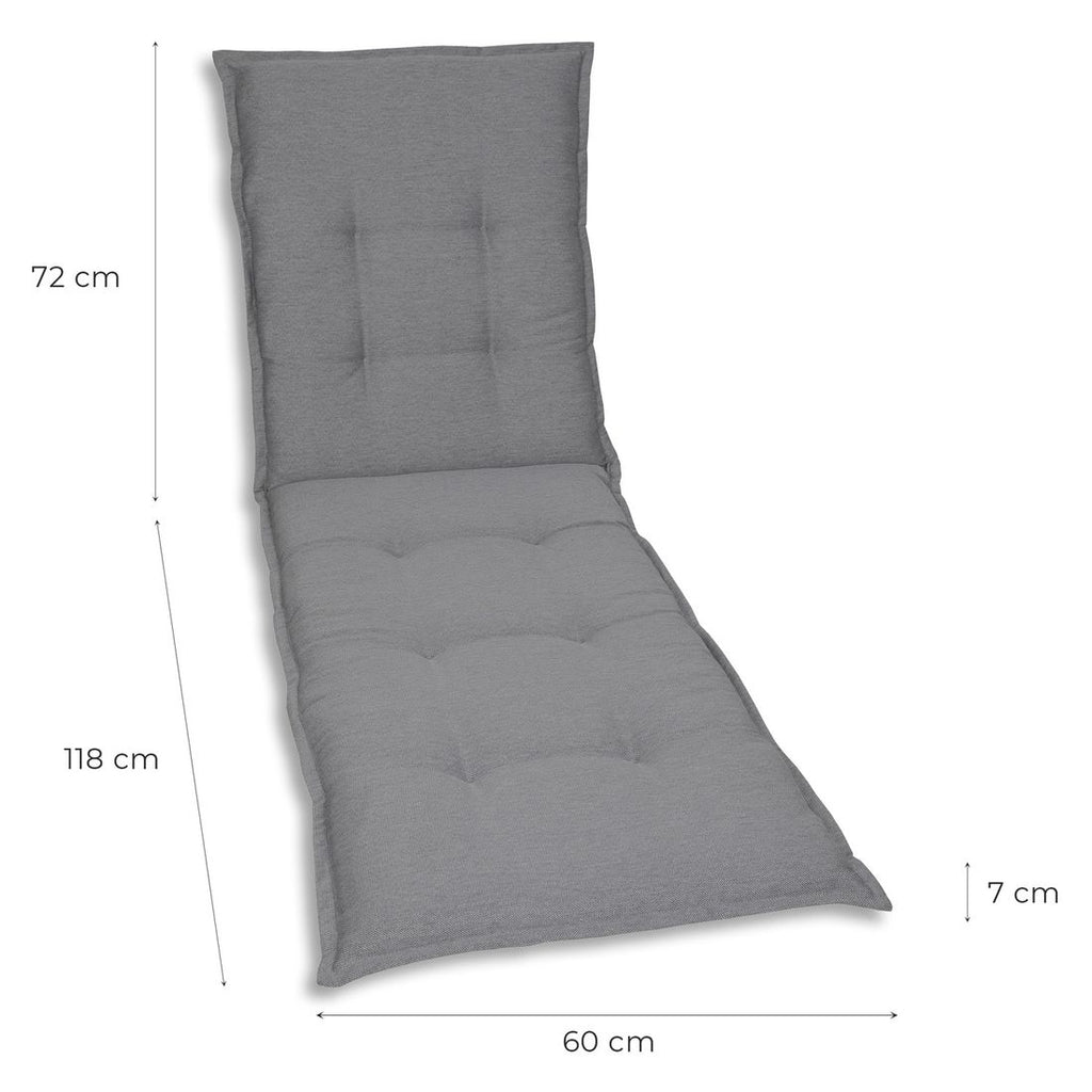 Solsengpute 190x60 cm polyester grå - OUTLIV bakside