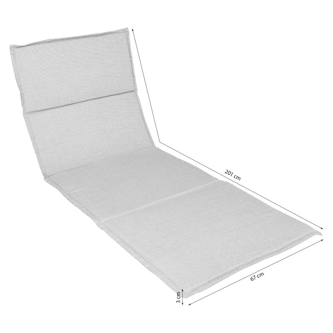 Solsengpute 201x67 cm polyakryl perlegrå - Stern nærbilde av tekstur
