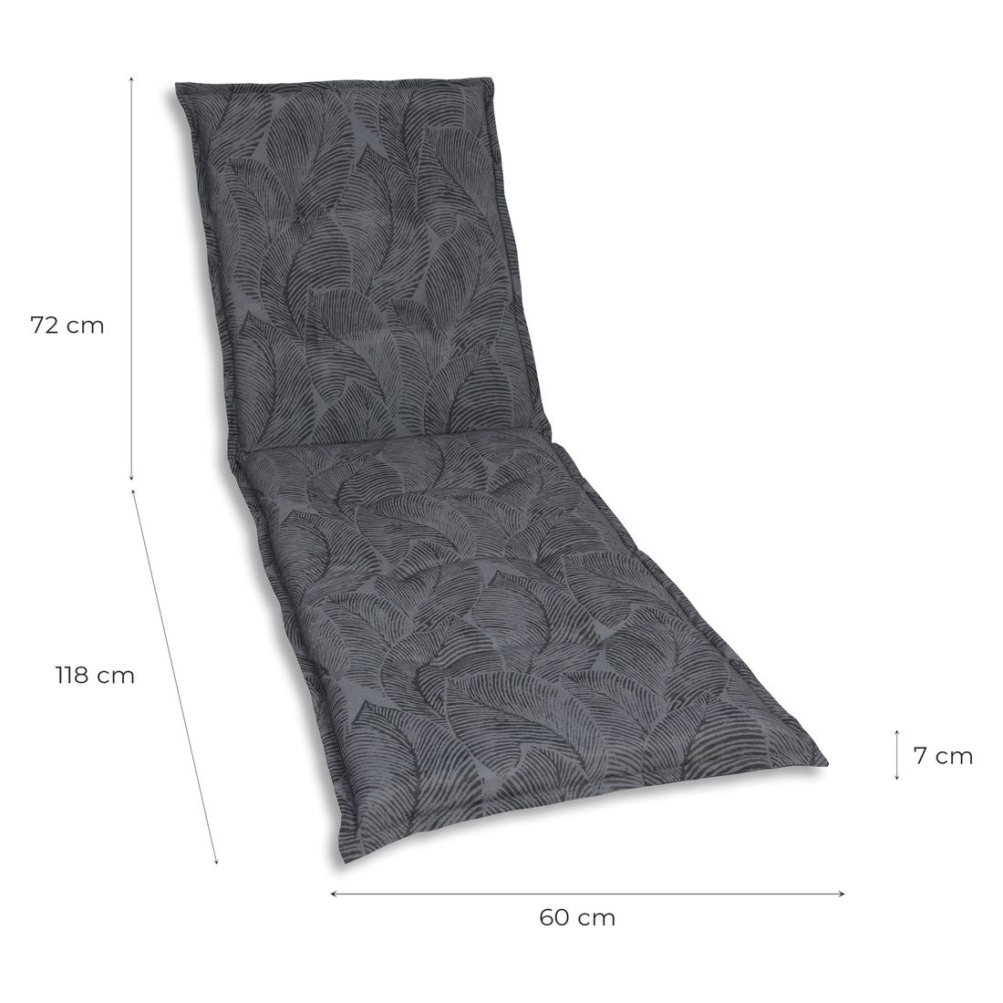 Solsengpute 60x190 cm blandingsstoff antrasitt - GO-DE bakside